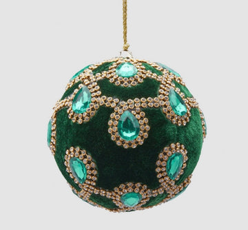 Guľa smaragdový ornament