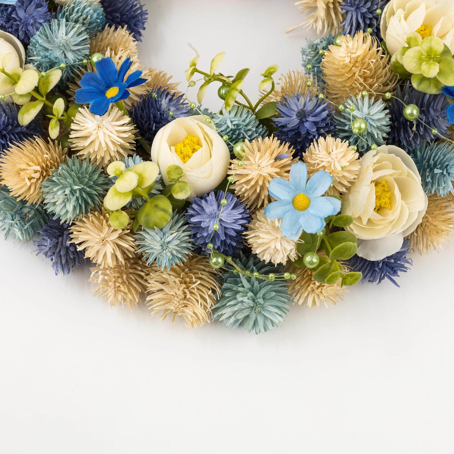 Kolorowy wiosenny wianek 33 x 33 cm